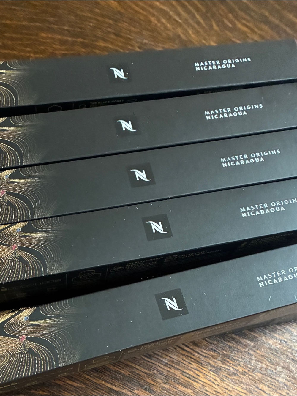 5 unopened sleeves, Nespresso original Nicaragua capsules